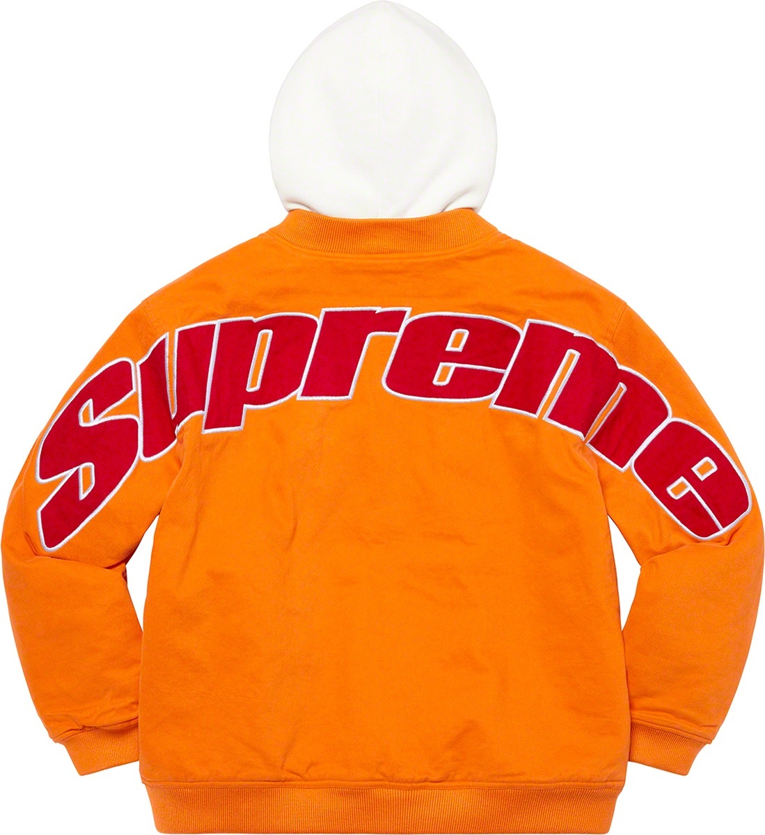 Hooded Twill Varsity Jacket view 14
